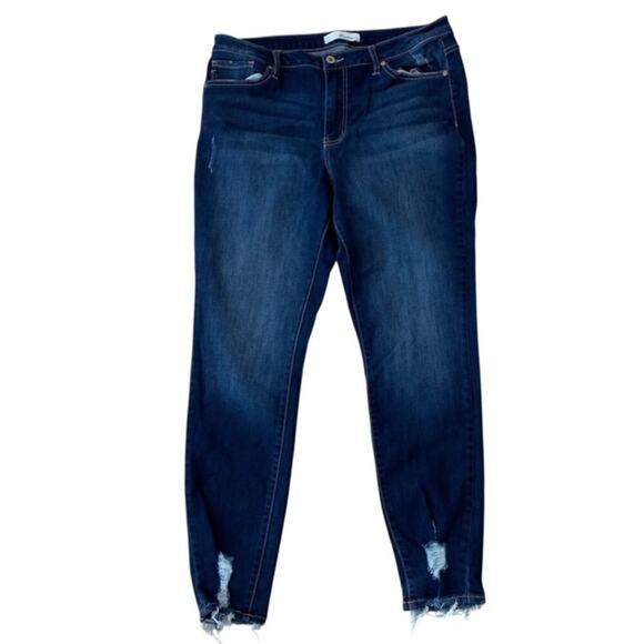 KanCan Distressed Skinny Blue Jeans - XL - Picture 2 of 7